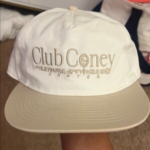Club Coney White and Tan Cap